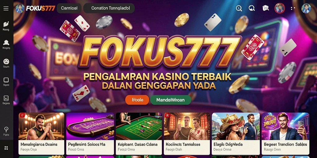 Tangkapan layar menunjukkan gameplay mendebarkan FOKUS777.