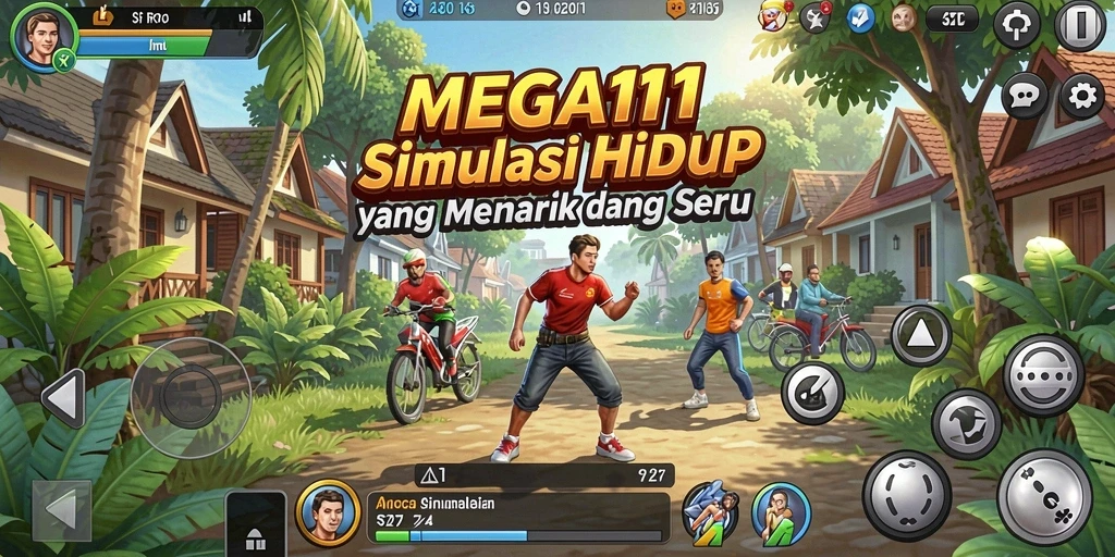 Tangkapan layar menarik dari gameplay simulasi MEGA111.