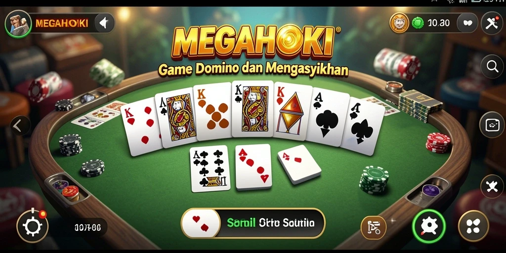 Tampilan gameplay seru MEGAHOKI dalam aksi.