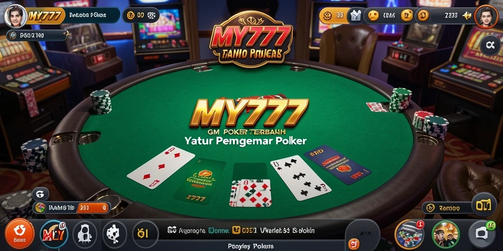 Screenshot gameplay MY777 menunjukkan momen seru permainan Poker.