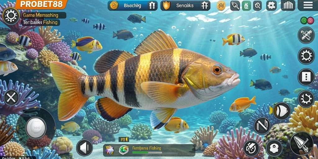 Tampilan grafis menarik dalam gameplay Fishing PROBET88.