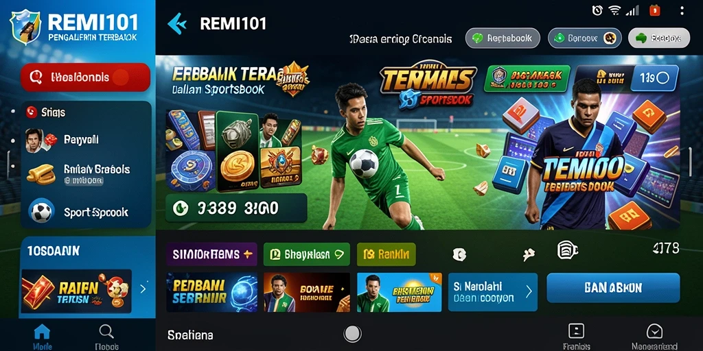Gameplay menarik dan interaktif dari aplikasi Sportsbook REMI101.