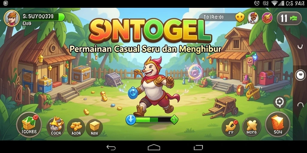 Tampilan gameplay SONTOGEL yang seru dan mengasyikkan.
