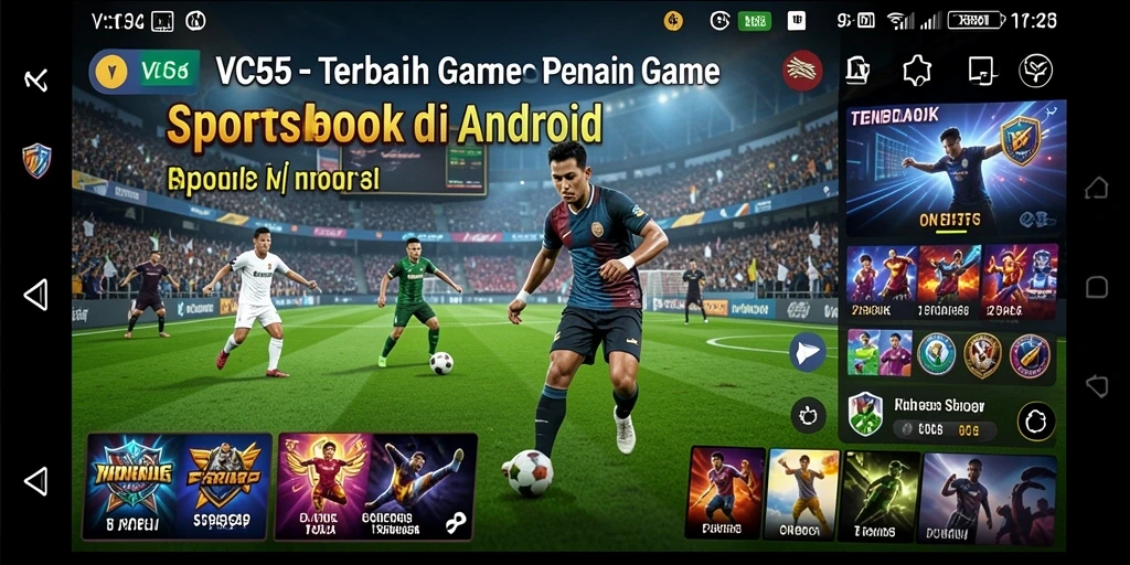 Tampilan gameplay VC55 menampilkan taruhan olahraga yang seru dan informatif.